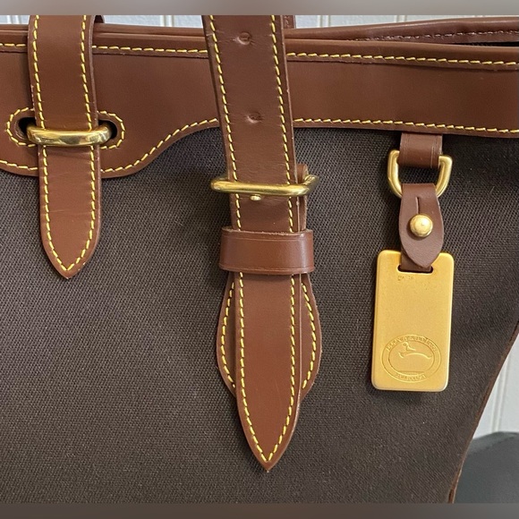 Dooney & Bourke Vintage Canvas Leather Bucket Tote - Picture 2 of 11